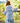 Let the Light in Opera Duster Kimono Robe w/ Delft
